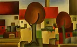 Eberhard Viegener, Dorfstrasse mit Rotbuchen