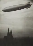 Theo Felten, Das Zeppelinluftschiff über Köln, 1930s, 3 vintage gelatin silver prints on Agfa-Brovira paper. Each approx