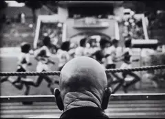 Rudolf Holtappel, Der Sportfunktionär (Jugend-Leichtathletik Europameisterschaft in Duisburg), 1973, Vintage ferrotyped gelatin silver print