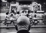 Rudolf Holtappel, Der Sportfunktionär (Jugend-Leichtathletik Europameisterschaft in Duisburg), 1973, Vintage ferrotyped gelatin silver print