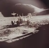 Nasa, Apollo 15, Astronaut James B. Irwin works at the Lunar Roving Vehicle