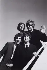 Bill Ray, The Beatles land in Los Angeles, 1964, Gelatin silver print, printed later