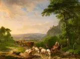 A Romantic Landscape with Shepherds by Balthasar-Paul Ommeganck, Oil on panel, offered Nov 2016