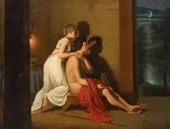 Jean Louis Ducis, The Invention of Painting, Oil on canvas