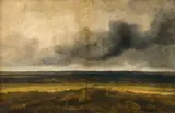 Georges Michel, Panoramic Landscape with a Cloudy Sky