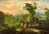 Greek Landscape with the Judgement of Paris by Heinrich Friedrich Johann Gärtner, Oil on canvas, offered Nov 2016