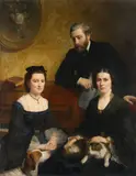 Alphonse Colas, Portrait of the Musician Lavaud with his Family, Oil on canvas