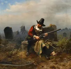 Charles Meer Webb, A Soldier of the Thirty Years' War, Oil on canvas