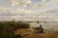 Antwerp by Friedrich Kallmorgen, Oil on canvas, sold Nov 2016