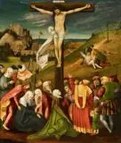 Netherlandish School 16th century, Mount Calvary, Oil on panel