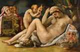 Venus and Cupid by called Michele di Ridolfo del Ghirlandaio Michele Tosini, Oil on panel, sold Nov 2016