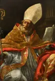 Roman School early 17th century, Saint Ambrose, Oil on canvas (relined)
