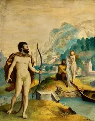 Hercules and Deianeira by Flemish School ca. 1600, Oil on panel, offered Nov 2016