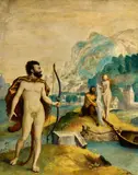 Flemish School ca. 1600, Hercules and Deianeira, Oil on panel