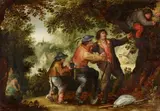 David Vinckboons, The Nest Robber, Oil on panel (parquetted)