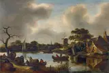 Klaes (Nicolaes) Molenaer, Dutch Landscape with Fishers