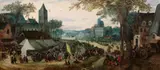 A Village Fair by attributed to Flemish School Bartholomäus Grondonck, Oil on panel, sold Nov 2016