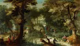 Latona and the Lycian Peasants by Flemish School 17th century, Oil on panel, sold Nov 2016