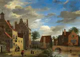 Jan van der Heyden, View of a Small Town, Oil on panel