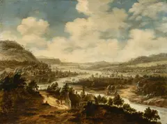River Landscape by Dionys Verburg, Oil on panel, offered Nov 2016