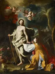 workshop or circle Francesco Solimena, Noli me tangere, Oil on canvas (relined)