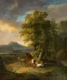 Jacob Philipp Hackert, Landscape with Animals under a Tree