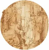 attributed to Aert van Ort, Scenes from the Life of Saint Elisabeth of Thuringia (?), Pen and brown ink