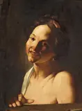 copy after Hendrick Terbrugghen, A Laughing Woman, Oil on canvas (relined)