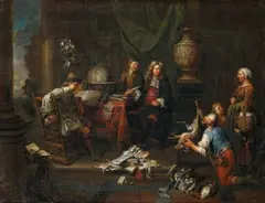 Balthasar van den Bossche, At the Solicitor's Office, Oil on canvas