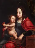 circle of Joos van Cleve, The Virgin and Child, Oil on panel