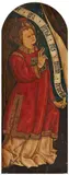 German School circa 1500, The Angel of the Annunciation, Oil on panel (parquetted)