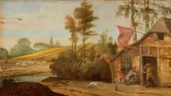 Summer Landscape with Tavern by Flemish School 18th century, Oil on panel, offered Sep 2016