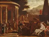 French School 17th century, The Death of Hector, Oil on canvas (relined)