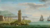 Orazio Grevenbroeck, A Southern Harbour Landscape with Sailing Boats, Oil on copper