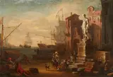 Harbour Scene by circle of Johannes Lingelbach, Oil on panel, offered Sep 2016