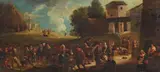 Village Fete by North Italian School, 18th century, Oil on canvas (relined), offered Sep 2016