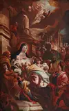 Austrian School 18th century, The Adoration of the Magi, Oil on canvas (relined)
