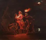 attributed to Johann Conrad Seekatz, The Holy Family on the Flight into Egypt, Oil on panel