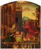 Probably South German School circa 1530, The Nativity, Oil on panel