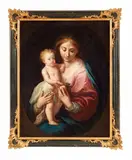 The Virgin and Child in a painted Oval by South German or Austrian School 18th century, Oil on canvas, sold Sep 2016