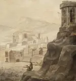 City by the Sea (in grisaille) by circle of Abraham Storck, Oil on panel, offered Sep 2016