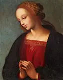 The Madonna at Prayer by Pietro Vannucci, called Pietro Perugino, follower of, Oil on panel, sold Sep 2016