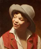 Ferdinand Bassot, Boy in a grey Hat, Oil on canvas