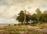 Eugen Dücker, An Old Oak on Rügen, Oil on canvas