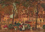 Heinrich Hermanns, Flower Market on a Canal