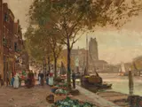 Heinrich Hermanns, At the Flower Market