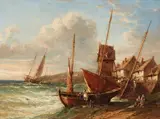 Charles Hoguet, On the Breton Coast, Oil on panel