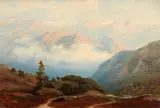 Stanislaus Graf von Kalckreuth, Mountain Landscape in the Pyrenees, Oil on canvas