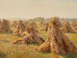 August Lüdecke-Cleve, A Wheat Field, Oil on canvas
