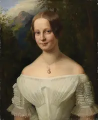 Julius Schoppe, Portrait of a Young Lady, Oil on canvas (relined)